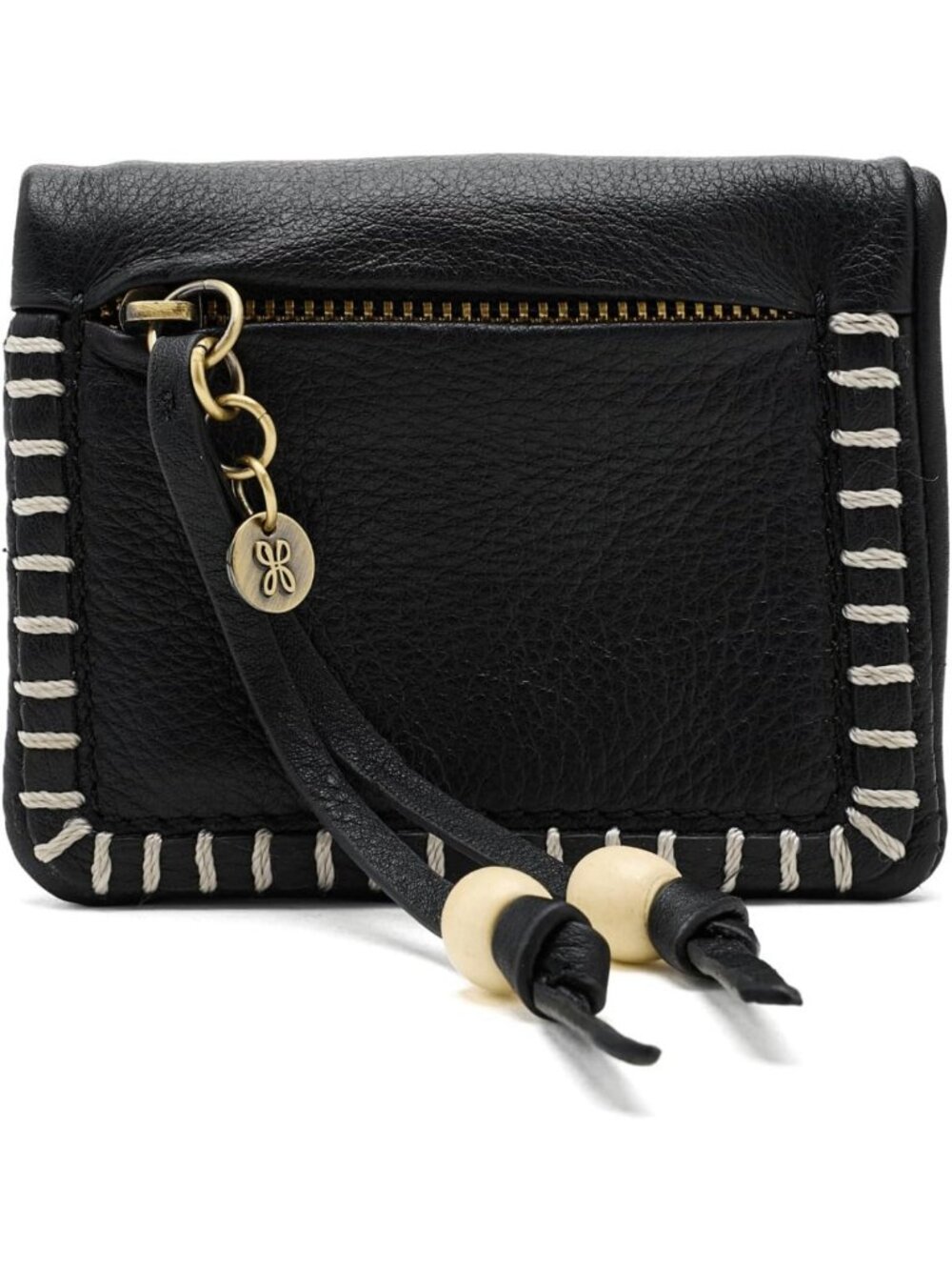 Stylish Mini Leather Bifold Wallet in Cloud Black - Compact & Chic for Everyday